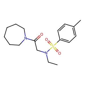 N-[2-(azepan-1-yl)-2-oxoethyl]-N-ethyl-4-methylbenzenesulfonamide structure