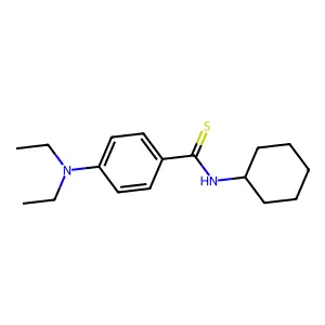 N-cyclohexyl-4-(diethylamino)benzenecarbothioamide structure