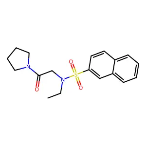 N-ethyl-N-(2-oxo-2-pyrrolidin-1-ylethyl)naphthalene-2-sulfonamide structure