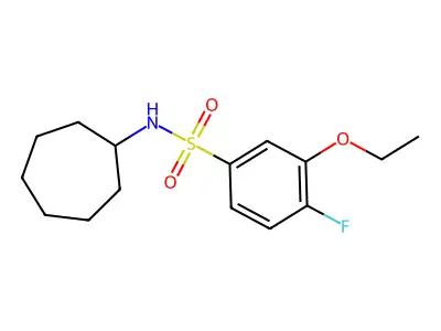 N-环庚基-3-乙氧基-4-氟苯磺酰胺 structure