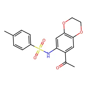 N-(7-Acetyl-2,3-dihydrobenzo[b][1,4]dioxin-6-yl)-4-methylbenzenesulfonamide structure