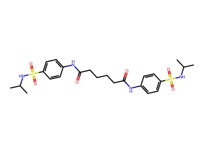 N,N'-bis[4-(propan-2-ylsulfamoyl)phenyl]hexanediamide structure
