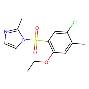 1-[(5-chloro-2-ethoxy-4-methylphenyl)sulfonyl]-2-methyl-1H-imidazole structure