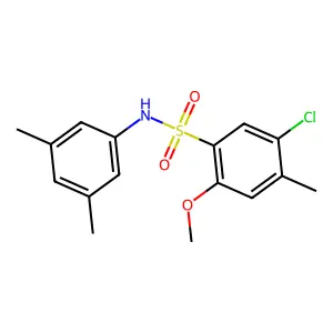 5-chloro-N-(3,5-dimethylphenyl)-2-methoxy-4-methylbenzenesulfonamide structure