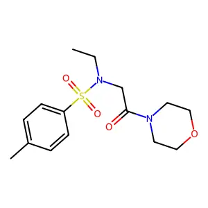 N-ethyl-4-methyl-N-(2-morpholin-4-yl-2-oxoethyl)benzenesulfonamide structure