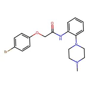2-(4-bromophenoxy)-N-[2-(4-methylpiperazin-1-yl)phenyl]acetamide structure
