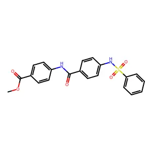 Methyl 4-[({4-[(phenylsulfonyl)amino]phenyl}carbonyl)amino]benzoate structure