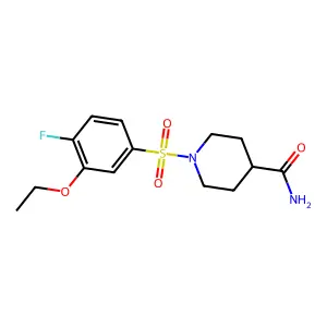 1-[(3-Ethoxy-4-fluorophenyl)sulfonyl]-4-piperidinecarboxamide structure