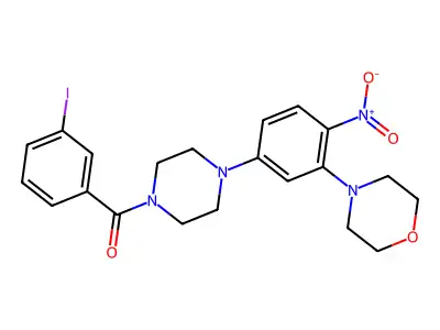 (3-Iodophenyl)-[4-(3-morpholin-4-yl-4-nitrophenyl)piperazin-1-yl]methanone structure