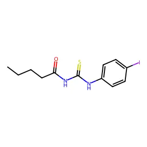 N-[(4-iodophenyl)carbamothioyl]pentanamide structure