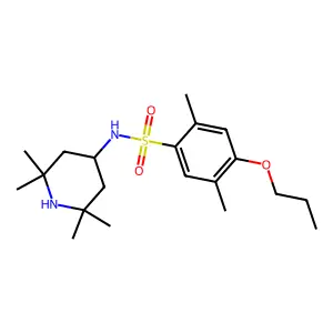 2,5-dimethyl-4-propoxy-N-(2,2,6,6-tetramethyl-4-piperidinyl)benzenesulfonamide structure