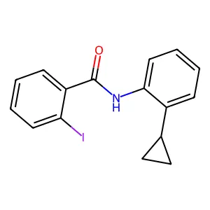 N-(2-cyclopropylphenyl)-2-iodobenzamide structure