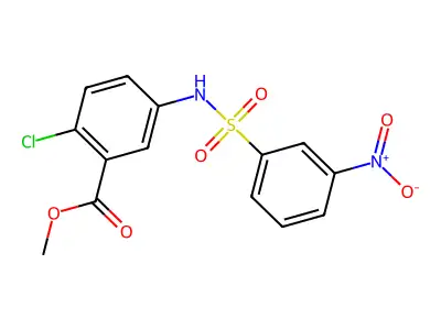 Methyl 2-chloro-5-{[(3-nitrophenyl)sulfonyl]amino}benzoate structure