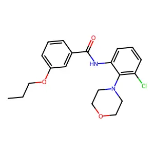 N-(3-chloro-2-morpholin-4-ylphenyl)-3-propoxybenzamide structure