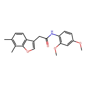 N-(2,4-dimethoxyphenyl)-2-(6,7-dimethyl-1-benzofuran-3-yl)acetamide structure