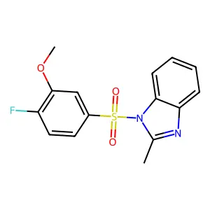 1-((4-fluoro-3-methoxyphenyl)sulfonyl)-2-methyl-1H-benzo[d]imidazole structure
