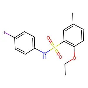 2-ethoxy-N-(4-iodophenyl)-5-methylbenzenesulfonamide structure