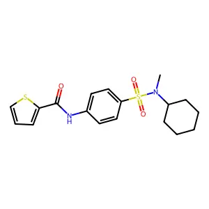 N-(4-{[cyclohexyl(methyl)amino]sulfonyl}phenyl)-2-thiophenecarboxamide structure