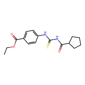 Ethyl 4-(cyclopentanecarbonylcarbamothioylamino)benzoate structure