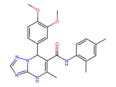 7-(3,4-dimethoxyphenyl)-N-(2,4-dimethylphenyl)-5-methyl-4,7-dihydro[1,2,4]triazolo[1,5-a]pyrimidine-6-carboxamide structure