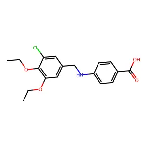 4-[(3-氯-4,5-二乙氧基苄基)氨基]苯甲酸 structure