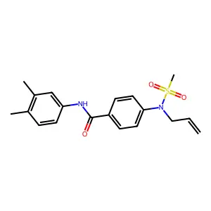 4-[allyl(methylsulfonyl)amino]-N-(3,4-dimethylphenyl)benzamide structure