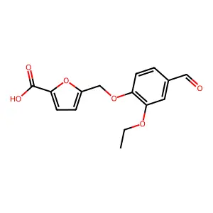 5-((2-Ethoxy-4-formylphenoxy)methyl)furan-2-carboxylic acid structure