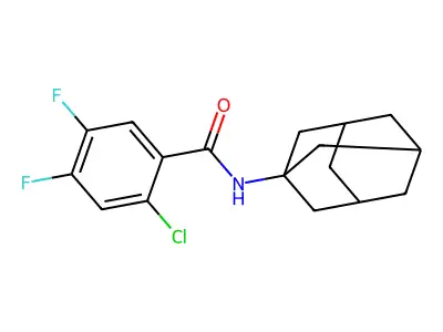N-1-adamantyl-2-chloro-4,5-difluorobenzamide structure