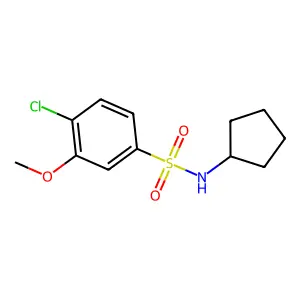 4-氯-N-环戊基-3-甲氧基苯磺酰胺 structure