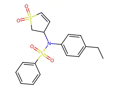 N-(1,1-dioxido-2,3-dihydro-3-thienyl)-N-(4-ethylphenyl)benzenesulfonamide structure