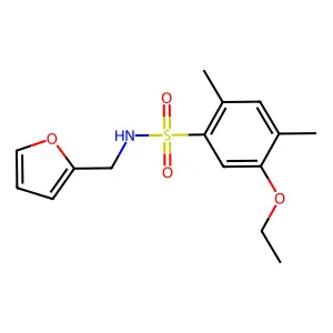 5-ethoxy-N-(furan-2-ylmethyl)-2,4-dimethylbenzenesulfonamide structure