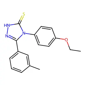 4-(4-ethoxyphenyl)-5-(3-methylphenyl)-4H-1,2,4-triazole-3-thiol structure