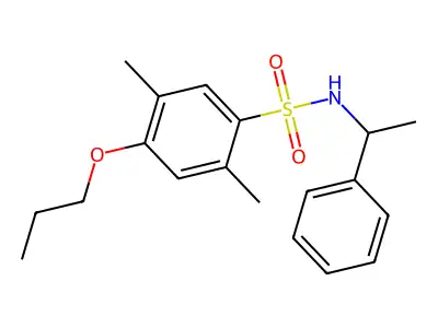 [(2,5-Dimethyl-4-propoxyphenyl)sulfonyl](phenylethyl)amine structure