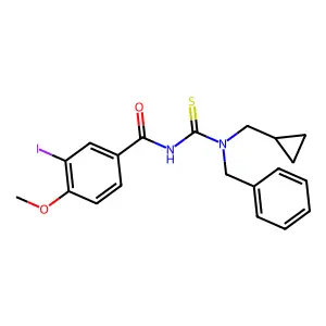N-[benzyl(cyclopropylmethyl)carbamothioyl]-3-iodo-4-methoxybenzamide structure