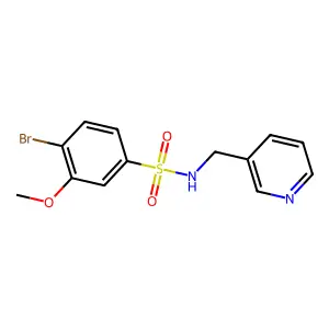 4-bromo-3-methoxy-N-(pyridin-3-ylmethyl)benzenesulfonamide structure