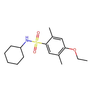 N-cyclohexyl-4-ethoxy-2,5-dimethylbenzenesulfonamide structure