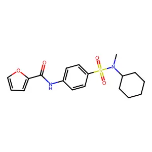 N-(4-{[cyclohexyl(methyl)amino]sulfonyl}phenyl)-2-furamide structure