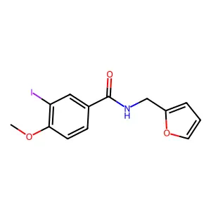 N-(furan-2-ylmethyl)-3-iodo-4-methoxybenzamide structure