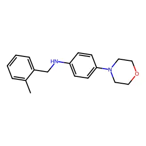 N-[(2-methylphenyl)methyl]-4-morpholin-4-ylaniline structure