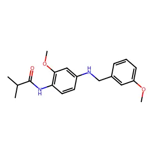 N-{2-methoxy-4-[(3-methoxybenzyl)amino]phenyl}-2-methylpropanamide structure