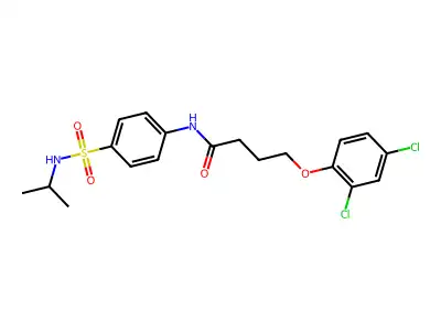 4-(2,4-dichlorophenoxy)-N-{4-[(isopropylamino)sulfonyl]phenyl}butanamide structure