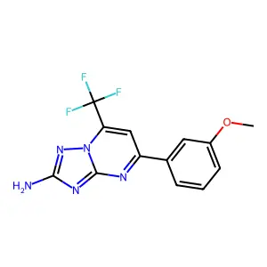 5-(3-Methoxyphenyl)-7-(trifluoromethyl)[1,2,4]triazolo[1,5-a]pyrimidin-2-amine structure