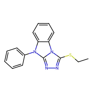 1-Ethylsulfanyl-4-phenyl-[1,2,4]triazolo[4,3-a]benzimidazole structure