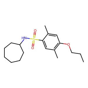 [(2,5-Dimethyl-4-propoxyphenyl)sulfonyl]cycloheptylamine structure