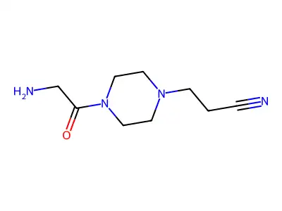 3-[4-(2-Aminoacetyl)piperazin-1-yl]propanenitrile structure