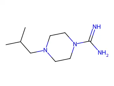 4-(2-Methylpropyl)piperazine-1-carboximidamide structure