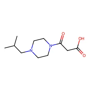 3-(4-Isobutyl-piperazin-1-yl)-3-oxo-propionic acid structure