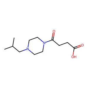 4-[4-(2-Methylpropyl)piperazin-1-yl]-4-oxobutanoic acid structure