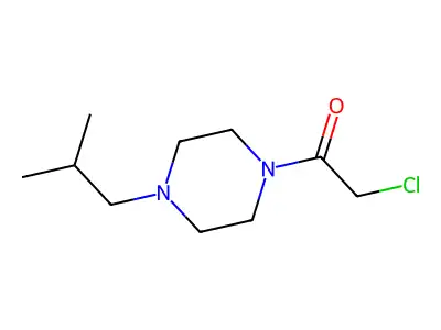 2-Chloro-1-[4-(2-methylpropyl)piperazin-1-yl]ethanone structure