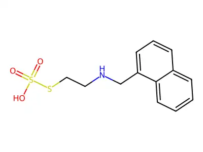 Ethanethiol, 2-((1-naphthylmethyl)amino)-, hydrogensulfate (ester) structure